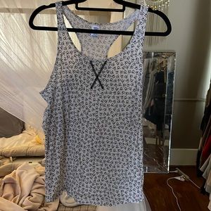 Calvin Klein white and black print tank
